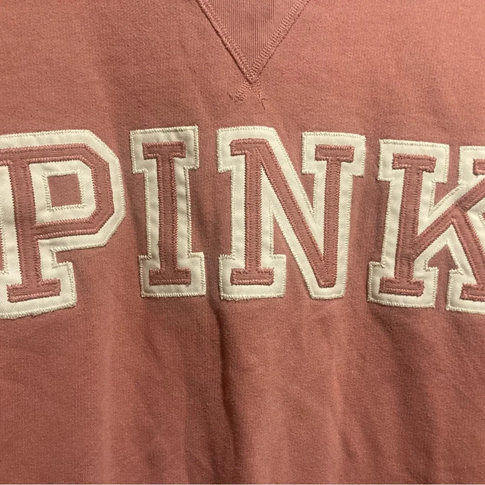 Victoria's Secret Pink Crew Neck Sweater Soft Cotton Blend - Picture 3 of 4